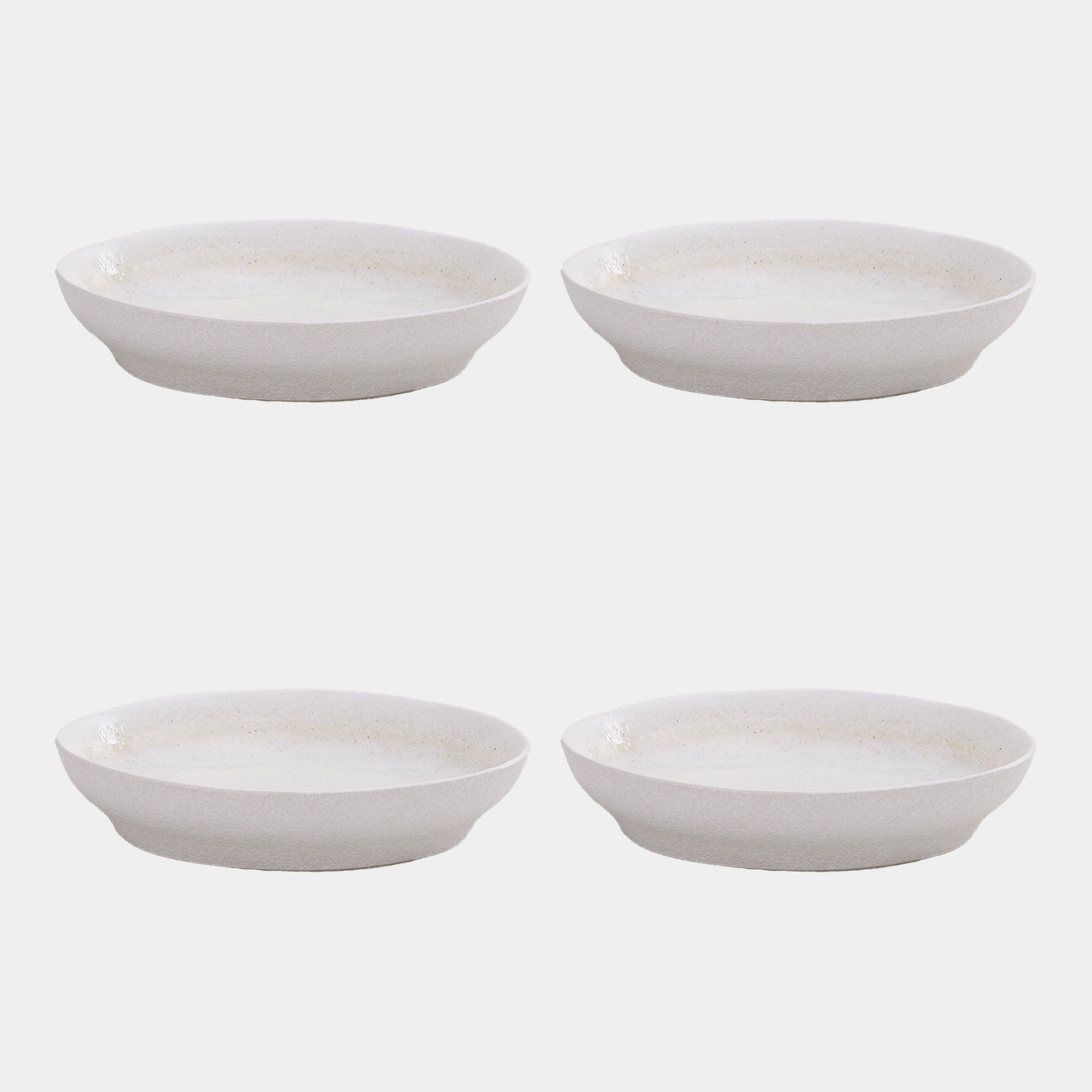 Mylor Soft White Stoneware - Pasta Bowls, Set of 4