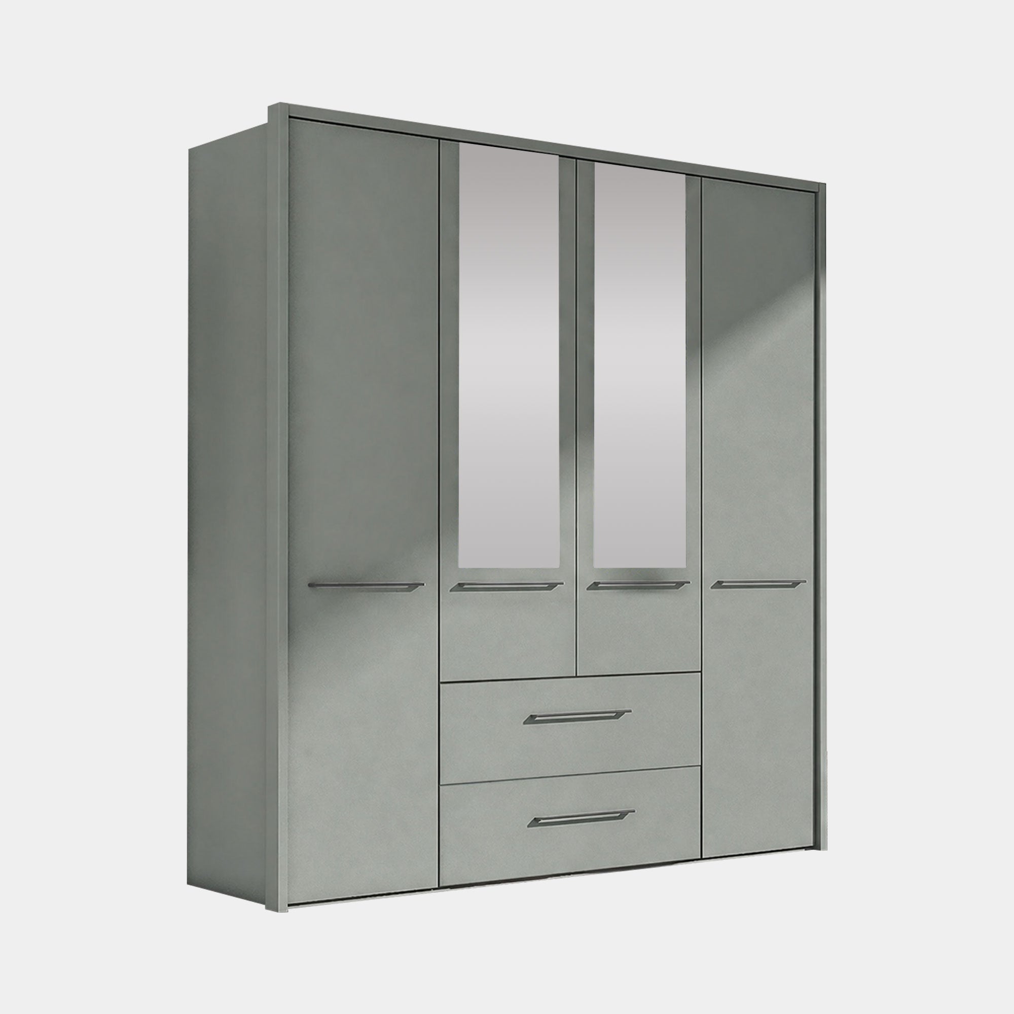 Fitzroy - 4 Door 2 Drawer Combi Mirrored Wardrobe
