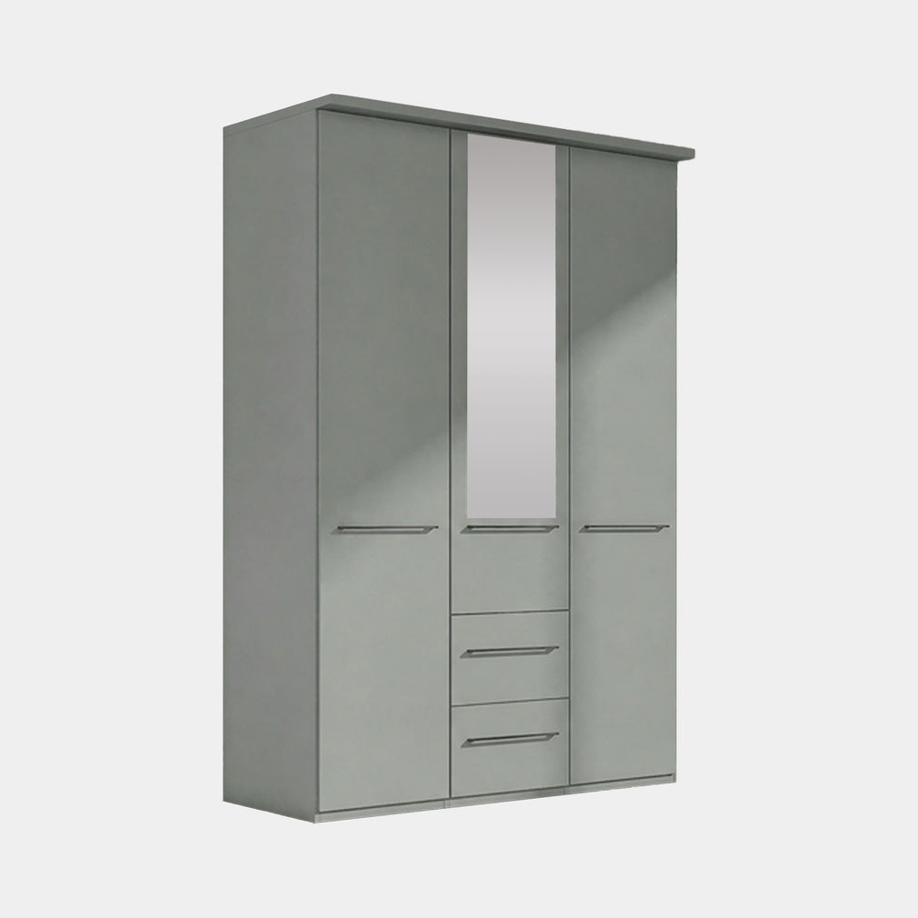 Fitzroy - 3 Door 2 Drawer Combi Mirrored Wardrobe