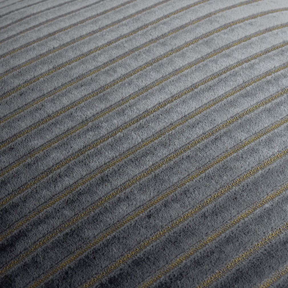 Savoy Stripe Velvet - Charcoal Cushion 50x50cm