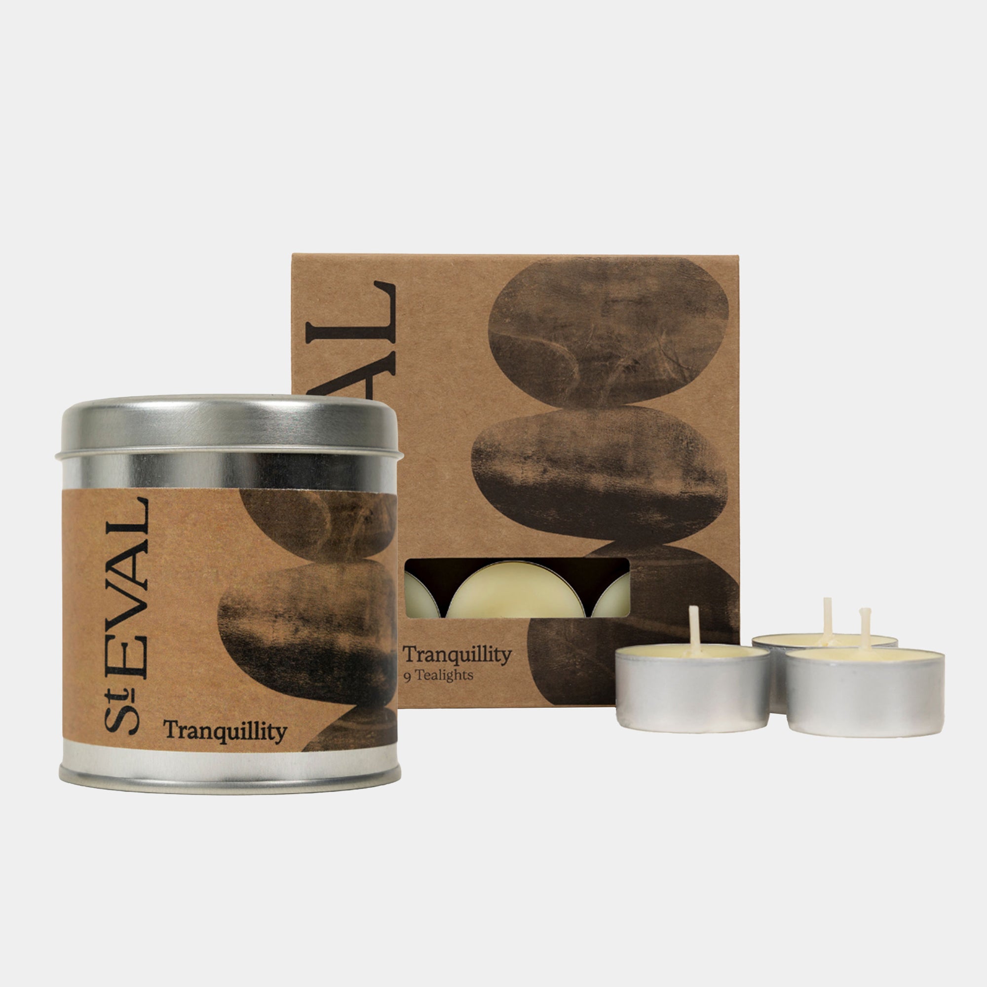 St Eval - Tranquillity Scented Tealights and Tin Candle Set