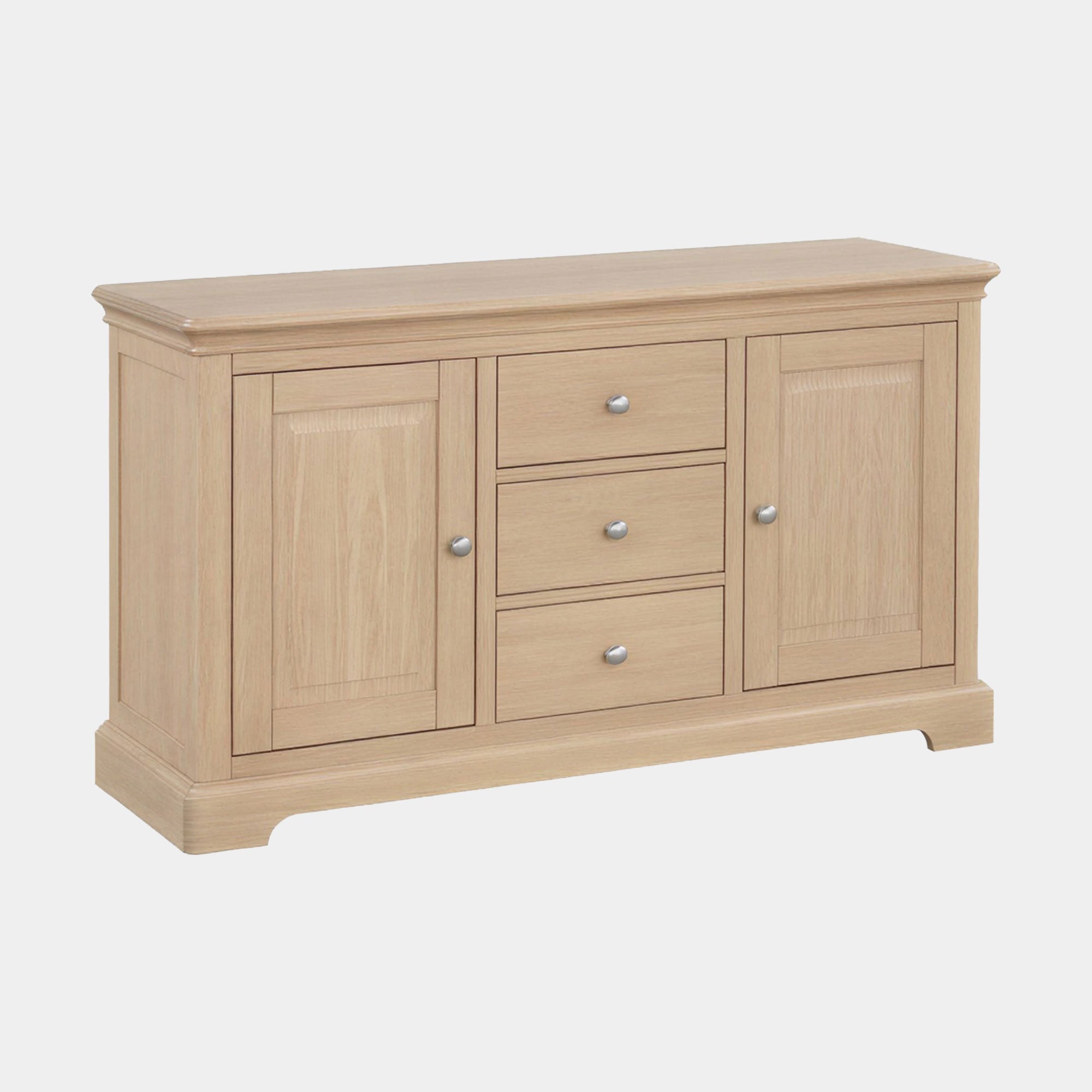 Sidmouth Oak - 2 Door Sideboard With Drawers, Large