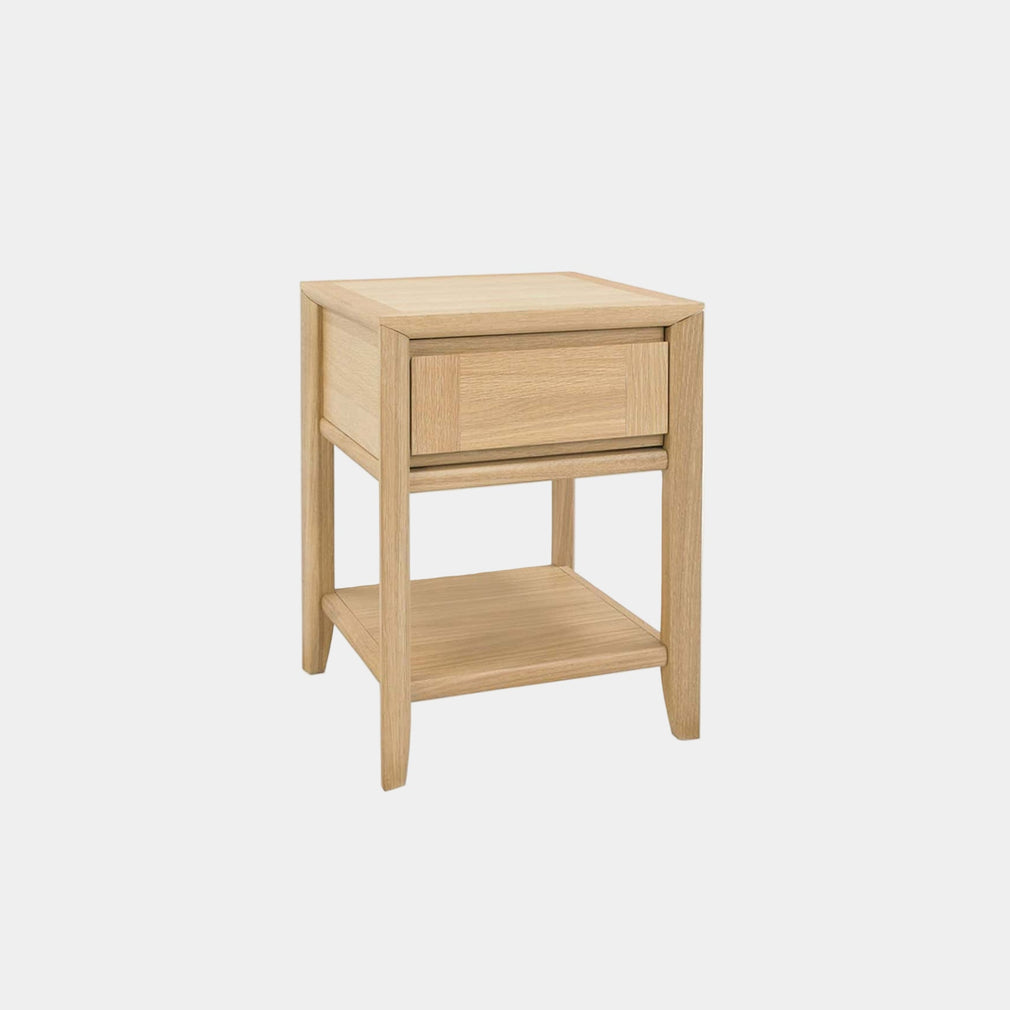 Bremen - Wooden Lamp Table, 1 Drawer
