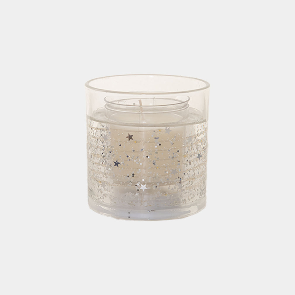Midnight Patchouli - Silver LED Gel Candle & 2 Scented Refills