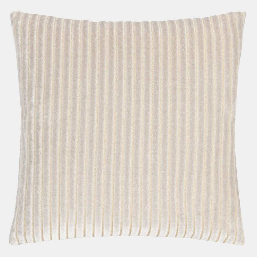 Savoy Stripe Velvet - Oyster Cushion 50x50cm