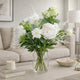 Artificial Swan Lake Bouquet - Elegant White Faux Flower Arrangement