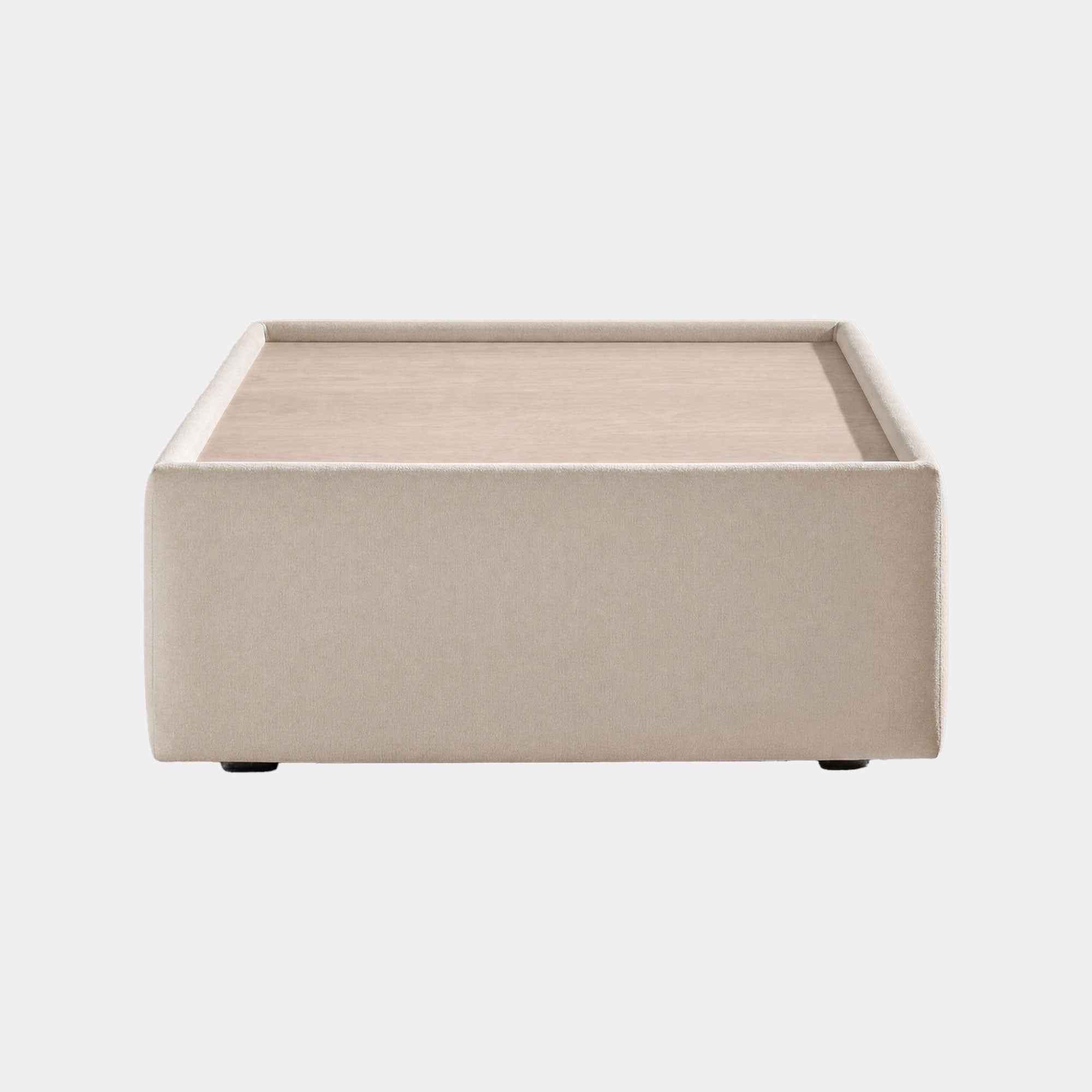 Milo - Glass Top Table, Fabric
