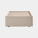 Milo - Glass Top Table, Fabric