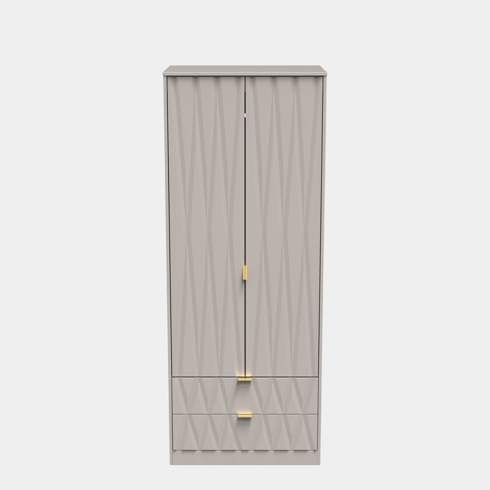 Jewel - Wardrobe With Drawers Mushroom Carcase & Mushroom Fronts