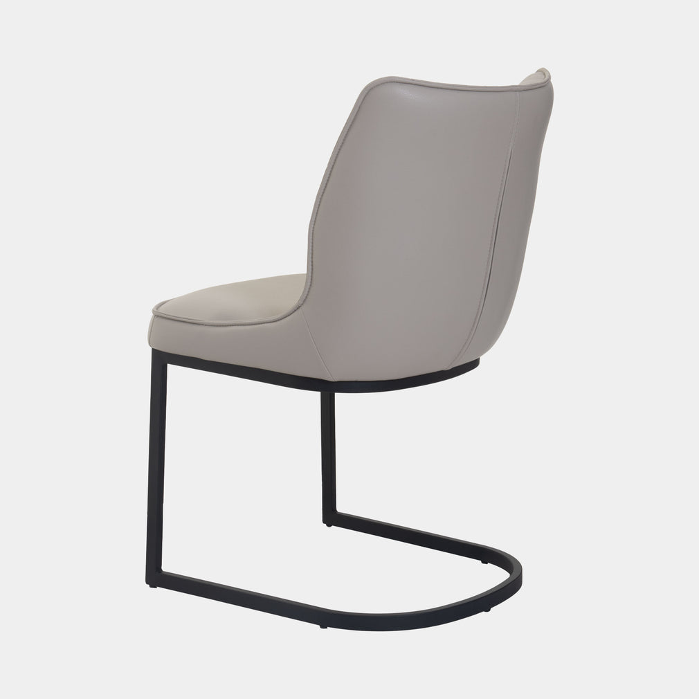 Krieger - Cantilever Dining Chair, Faux Leather