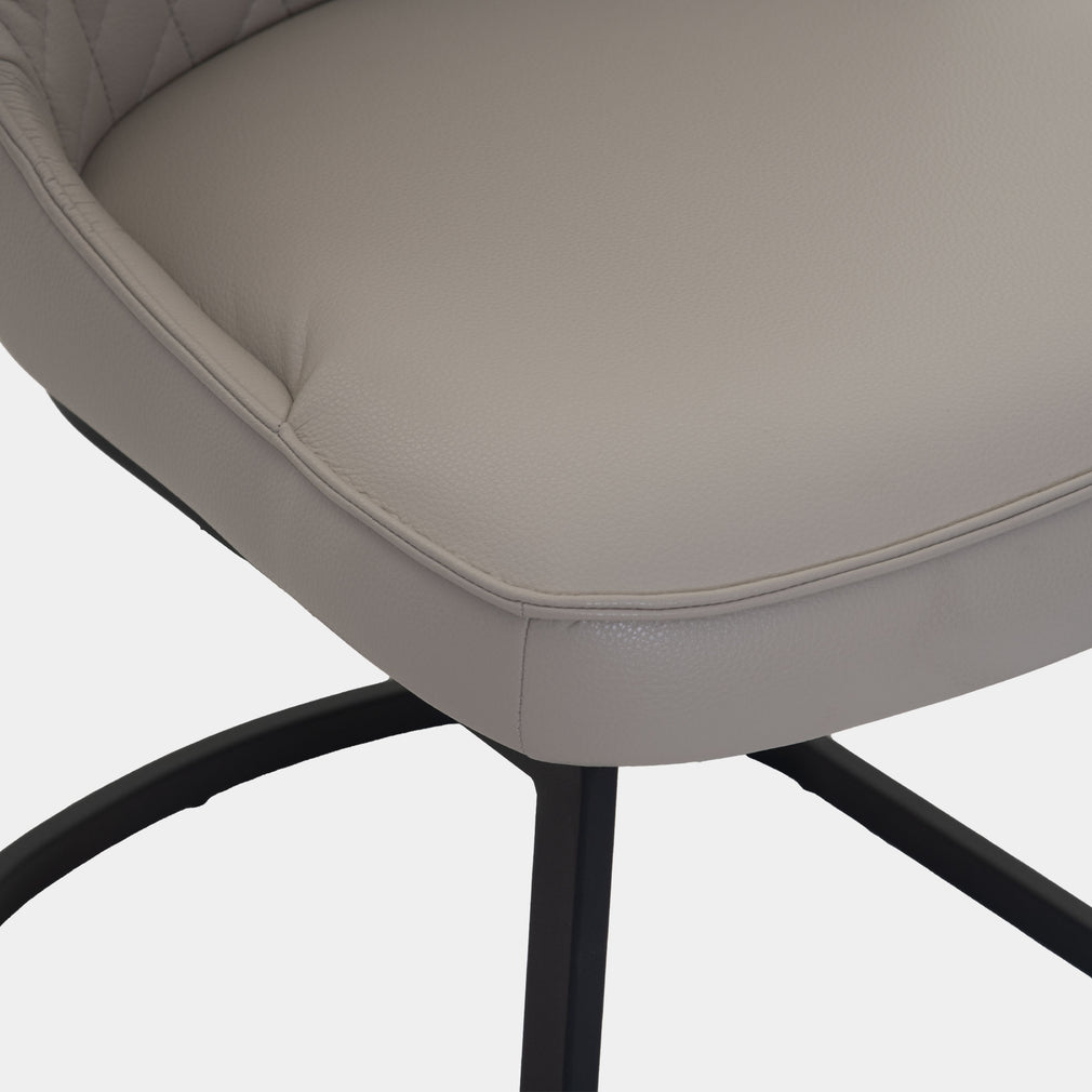 Krieger - Cantilever Dining Chair, Faux Leather