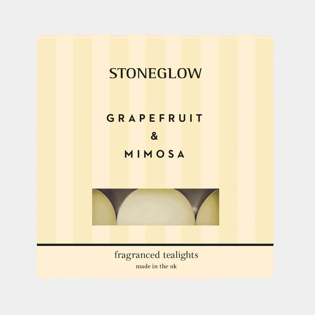 Stoneglow Modern Classics - Grapefruit & Mimosa Tealight Candles, Set of 2