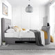 Heidi - TV Bed, Ottoman Bed Frame Double Marbella Grey