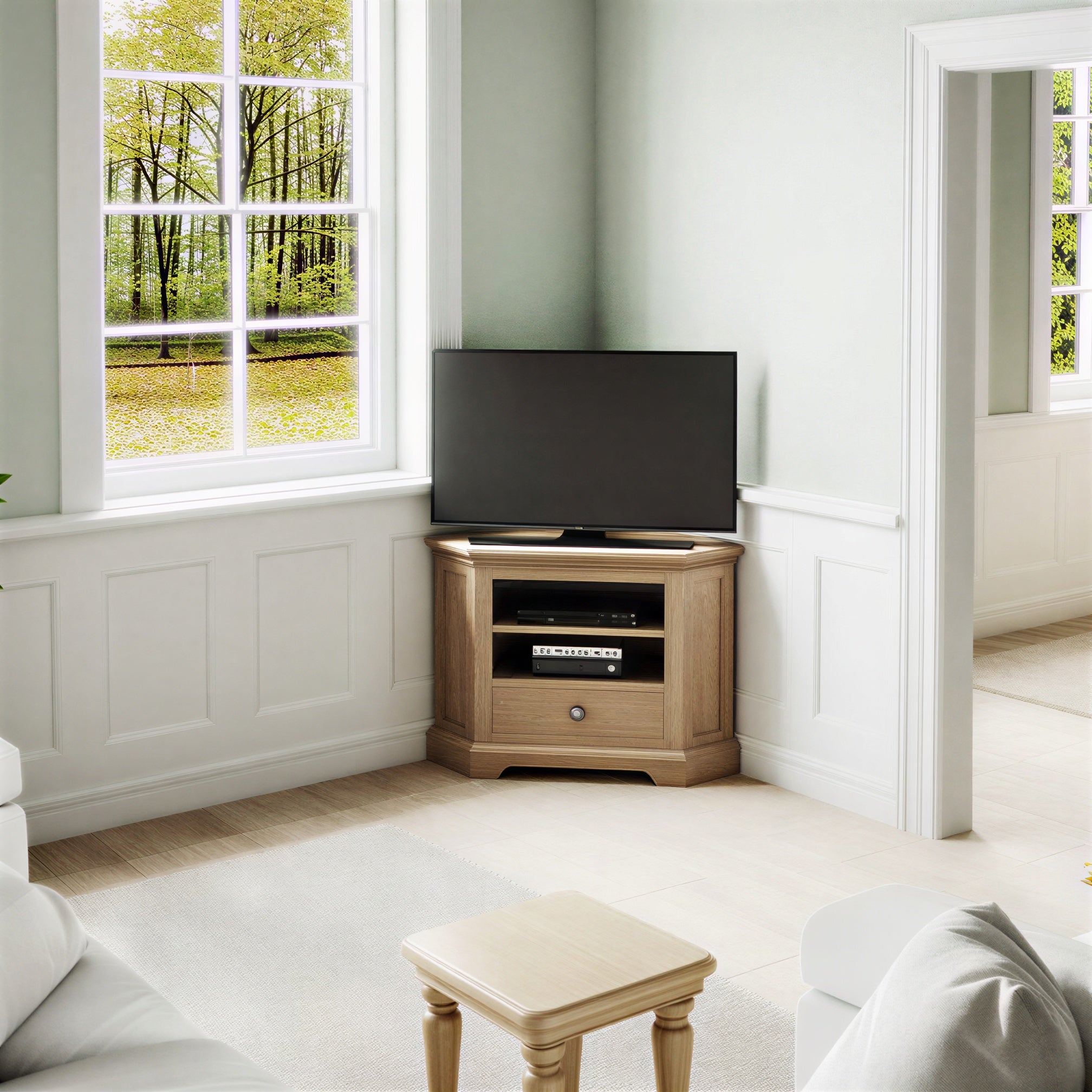 Sidmouth Oak - Corner TV Unit