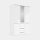 Fitzroy - 3 Door 2 Drawer Combi Mirrored Wardrobe