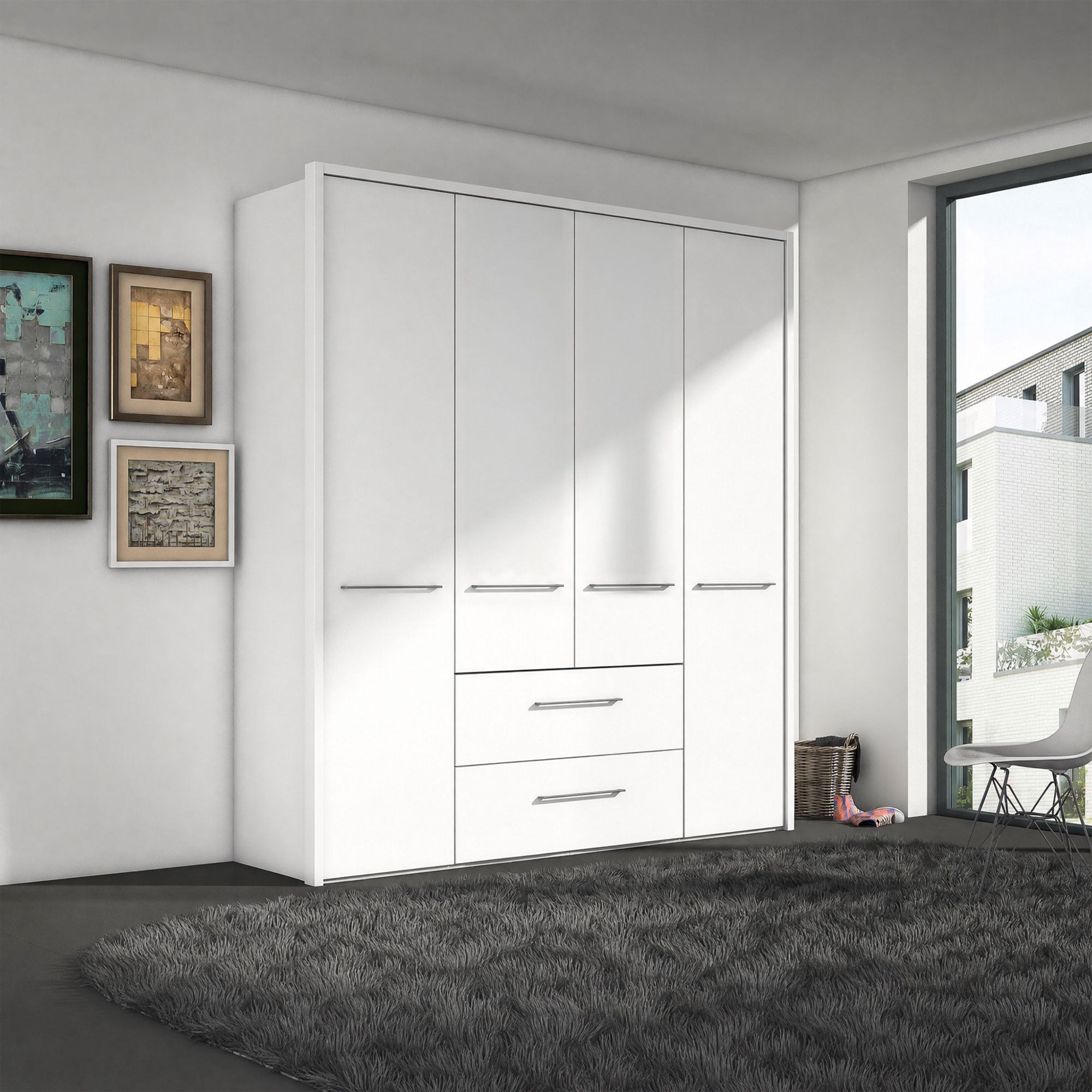 Fitzroy - 4 Door 2 Drawer Combi Wardrobe