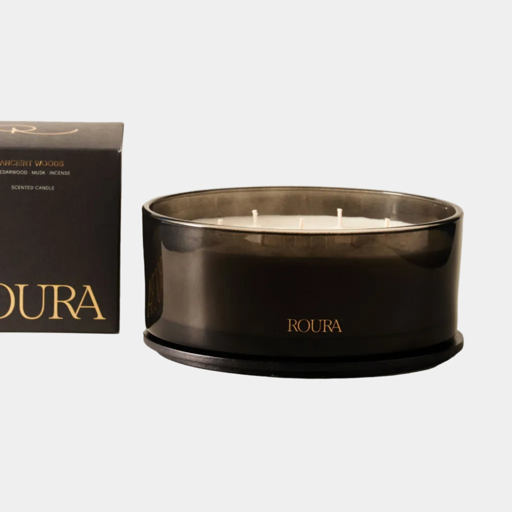 Roura Ancient Woods - Cedar Wood, Musk & Incense 7 Wick Scented Candle 960g