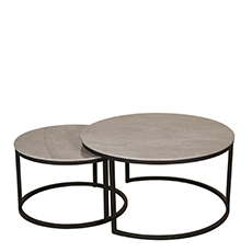 70cm Coffee Table With Glass Top - Java