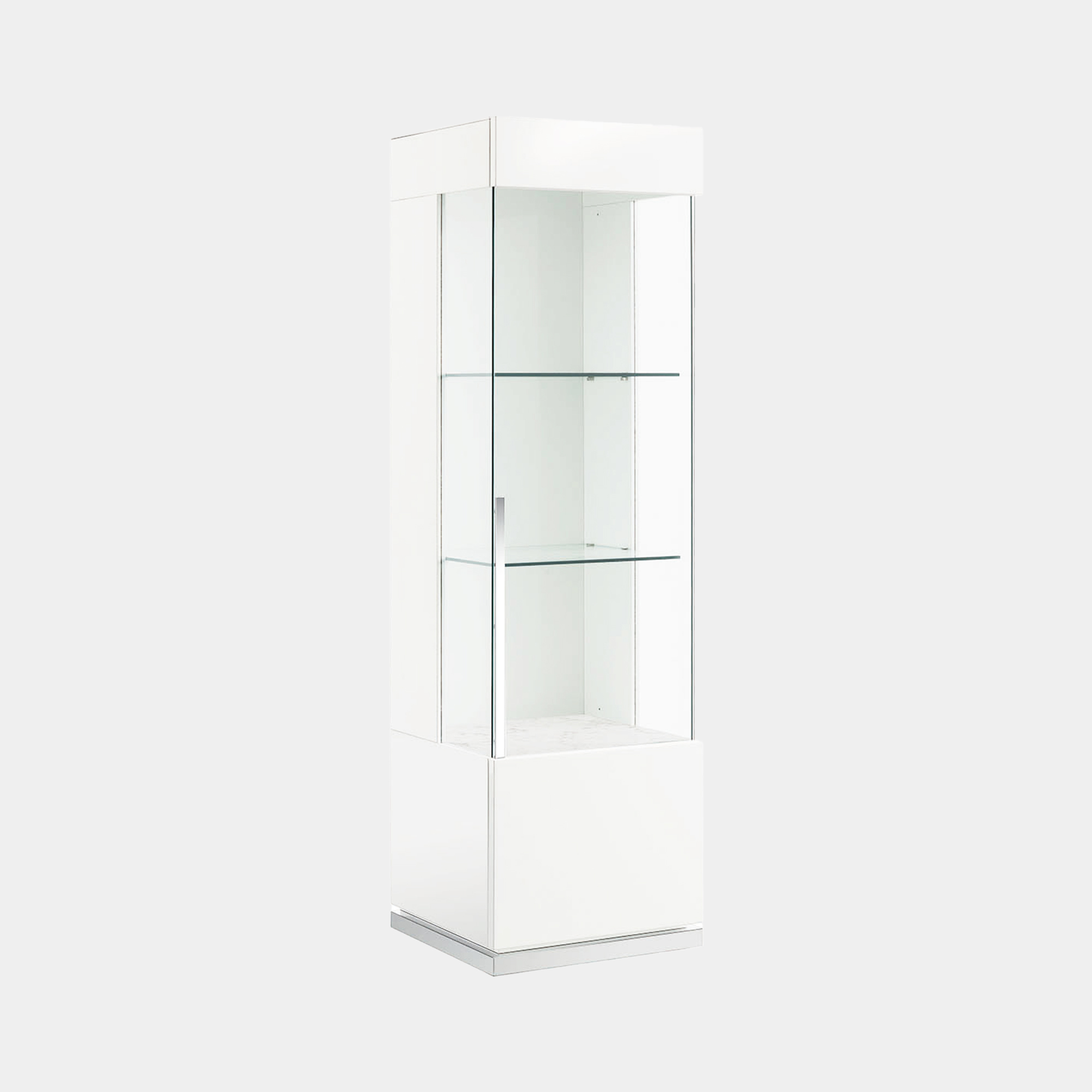 Right Curio Cabinet White High Gloss, 36 Wide Bookcase White Gloss