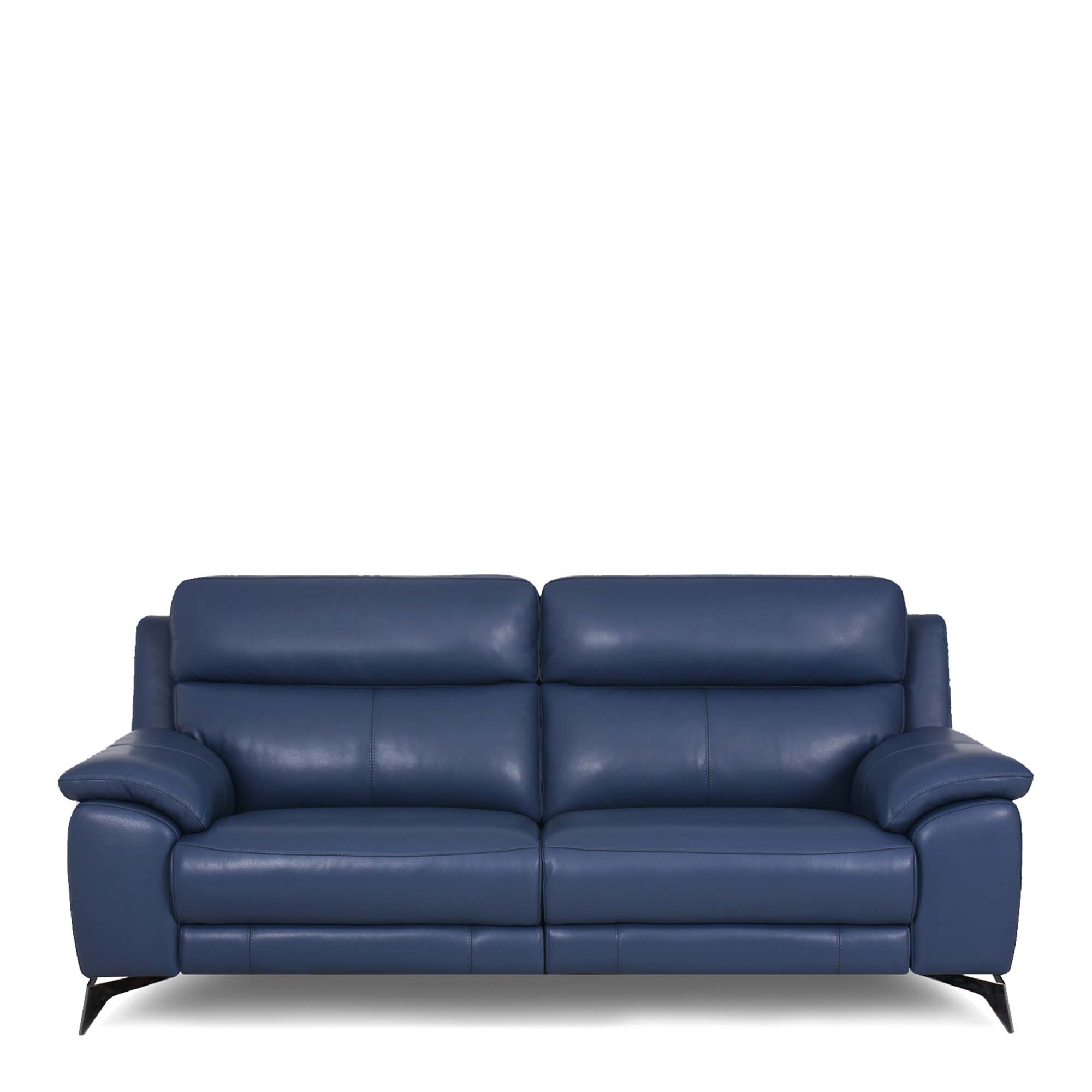 Miura 2 5 Seater Sofa With Power, Navy Leather Recliner Sofa