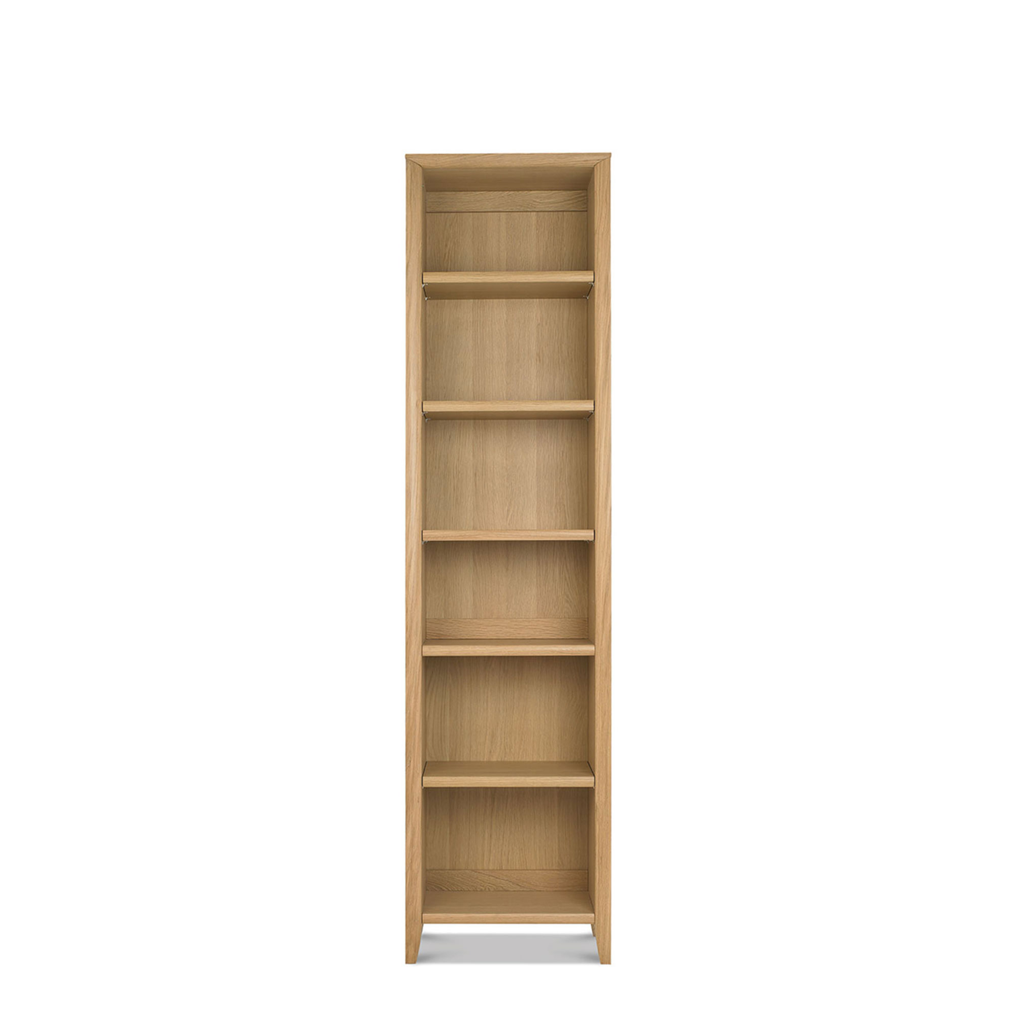 Bremen Narrow Bookcase With Oak, Skinny Bookcase With Doors