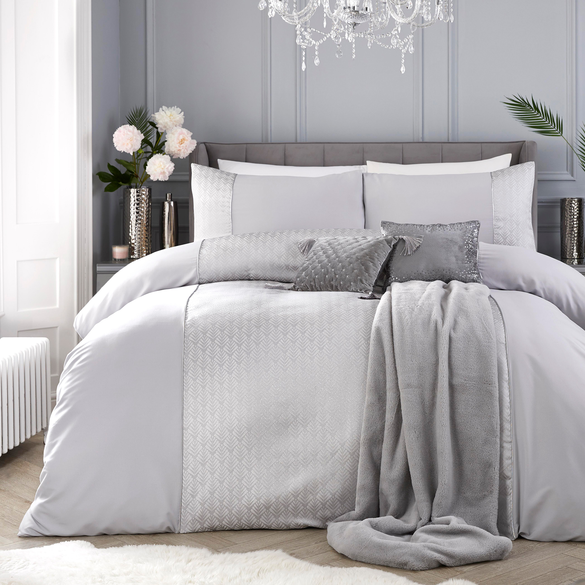 By Ca Bed Linen Lana, Sparkly Silver Duvet Cover Sets