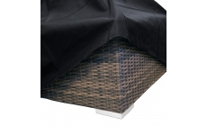 Premium 300cm Round Table & 8 -10 Chairs Black Furniture Cover