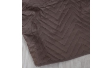 Geometric Plain Bedspread Brown