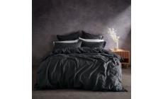 Lazy Linen Charcoal Bedding Collection