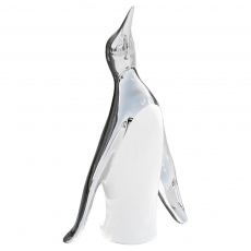 Silver/White Large - Ceramic Penguin