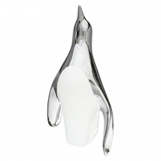 Silver/White Small - Ceramic Penguin