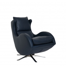 Swivel & Rocking Chair In Leather - Toledo