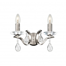 Willow Double Wall Light Satin Nickel