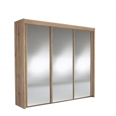 Ascot - 225cm 3 Door Mirrored Sliding Wardrobe