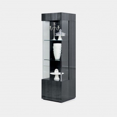 Antibes - LHF Curio Cabinet In Gray Koto High Gloss