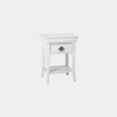 Lace - 1 Drawer Nightstand In White Painted Finish