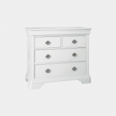 2+2 Drawer Chest In White Painted Finish - Lace