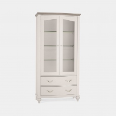 Chateau - Display Cabinet In Grey Washed Oak & Soft Grey