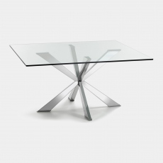 Square Dining Table In Clear Glass - Cattelan Italia Spyder