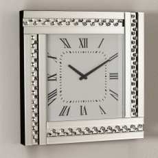 Estrella Bar Square Silver Wall Clock