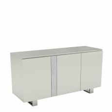 3 Door Sideboard With Gloss White Top - Cantania