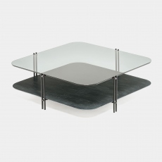 Cattelan Italia Biplane - Coffee Table With Fumé Glass Top