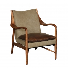 Leisure Chair In Fabric & Leather - Galverston