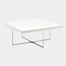 Square Coffee Table White High Gloss - Bernini