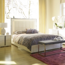 Selina - 180cm (Super King) Bed Frame In High White Gloss