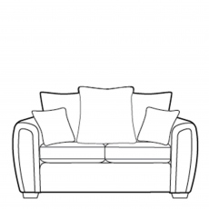 2 Seat Pillow Back Sofa In Fabric - Seville