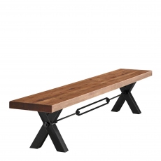 Straight Edge Dining Bench In Natural Oak - Colossus