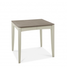 130cm Extending Dining Table In Grey Washed Oak With Soft Grey Finish - Bremen