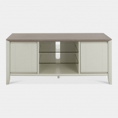Entertainment Unit In Grey Washed Oak With Soft Grey Finish - Bremen