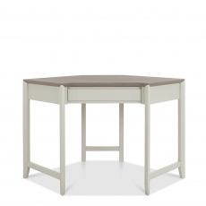 Bremen - Corner Desk In Grey Washed Oak With Soft Grey Finish